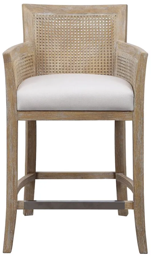 Encore Counter Stool in bleached sandstone by Uttermost