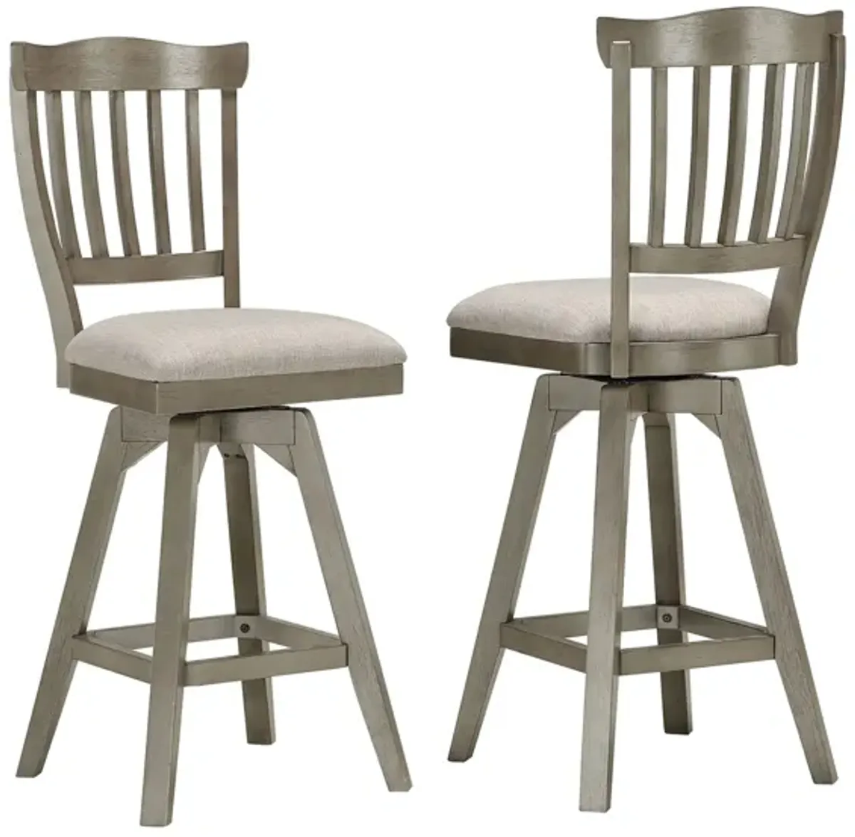 Pine Crest Tulip Barstool - Set of 2 in Burnished Gray by ECI