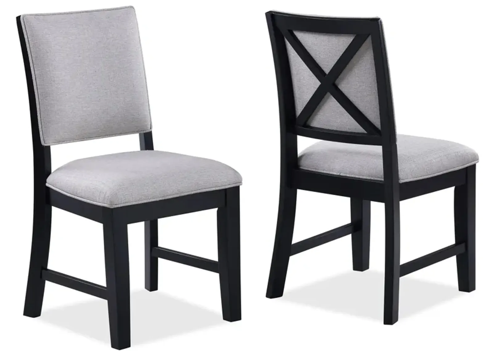 Harriet Side Chair- Set of 2 in Black by Crown Mark