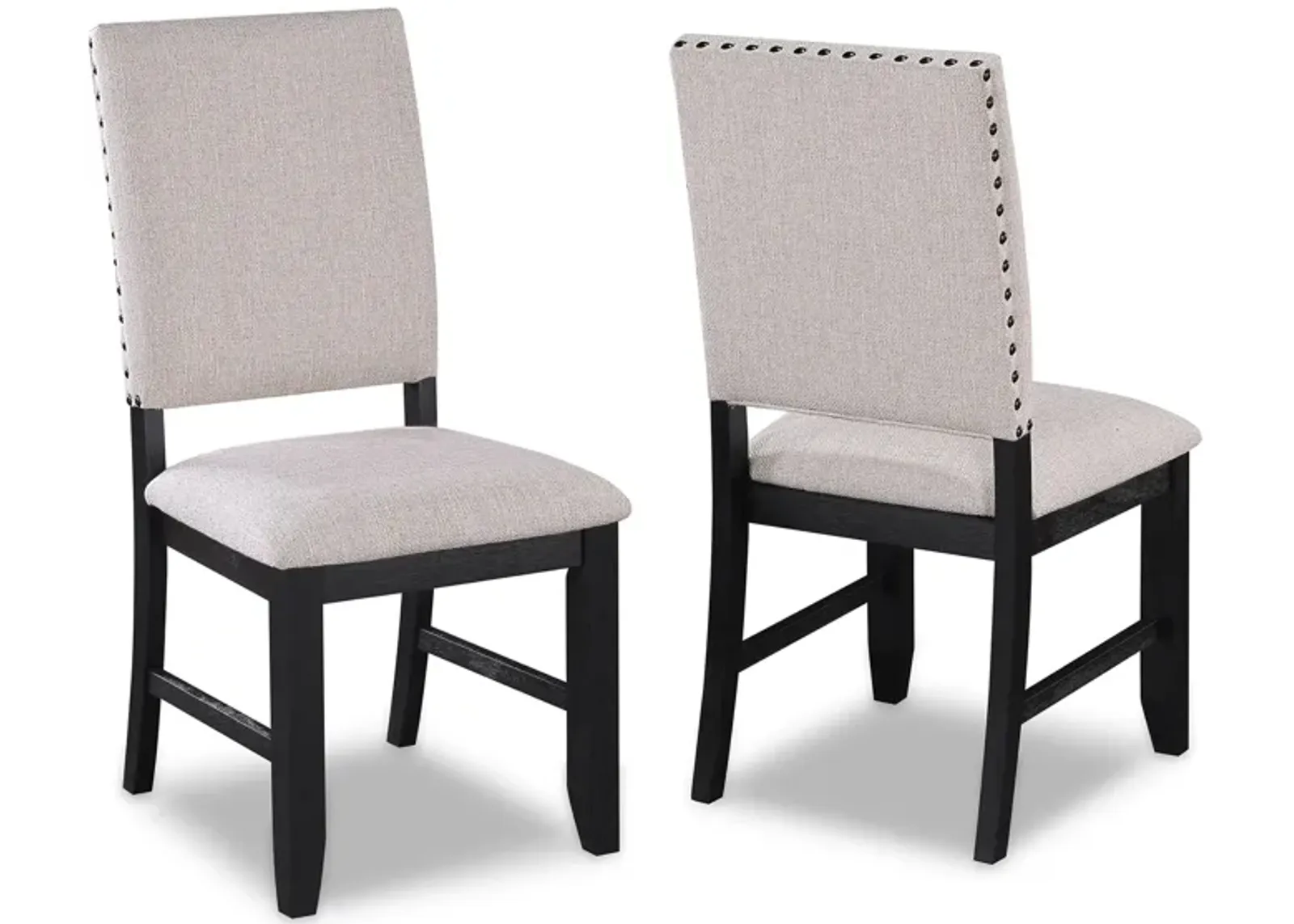 Regent Side Chair- Set of 2 in Charcoal by Crown Mark