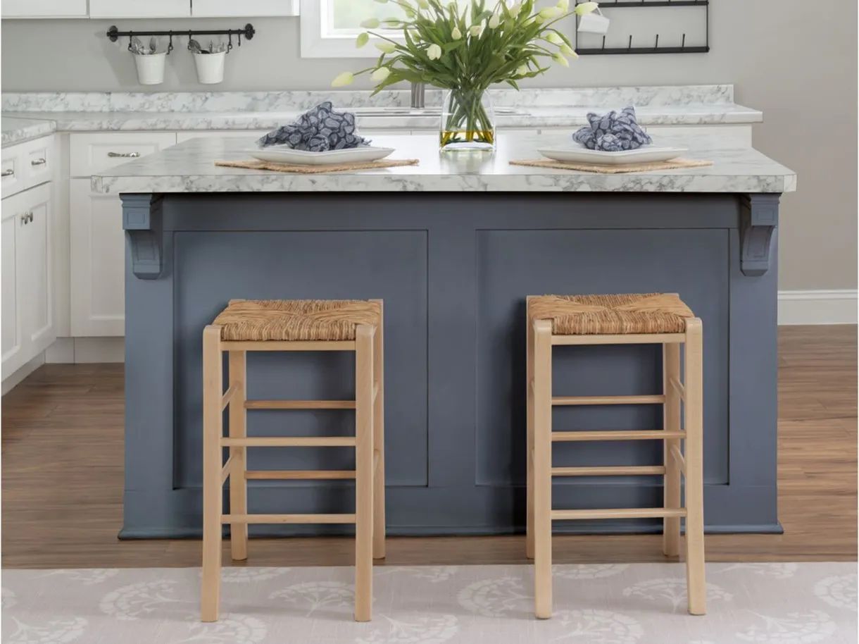 Gianna Backless Counter Stool -2pc. in Natural by Linon Home Decor