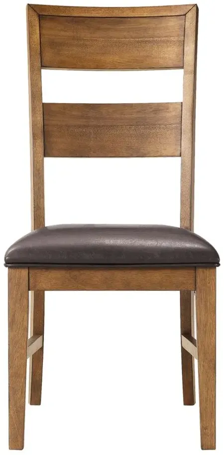 Fenwick Dining Chair in Medium Brown / Dark Brown by Bellanest