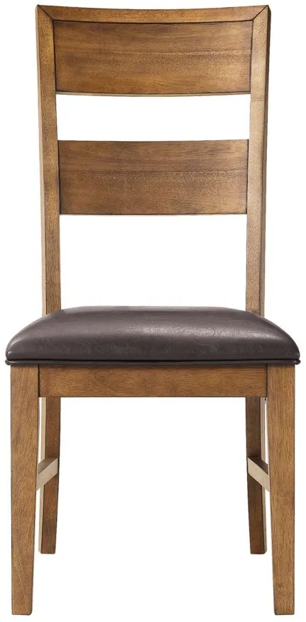 Fenwick Dining Chair in Medium Brown / Dark Brown by Bellanest