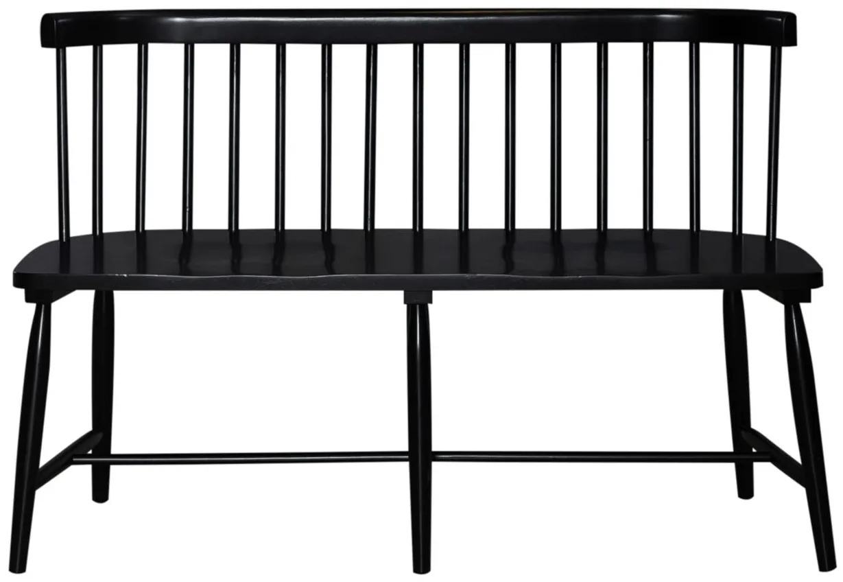 Capeside Cottage Dining Bench in Porcelain White/Royal Black by Liberty Furniture