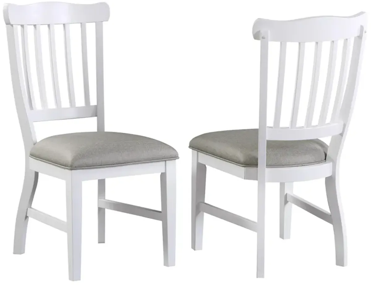 Bianco Tulip Side Chair: Set of 2 in White by ECI