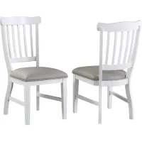 Bianco Tulip Side Chair: Set of 2 in White by ECI