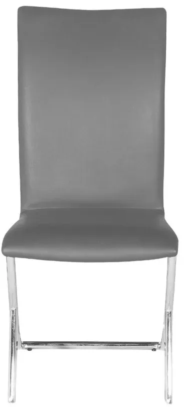 Delfin Dining Chair: Set of 2 in Gray/Silver by Zuo Modern
