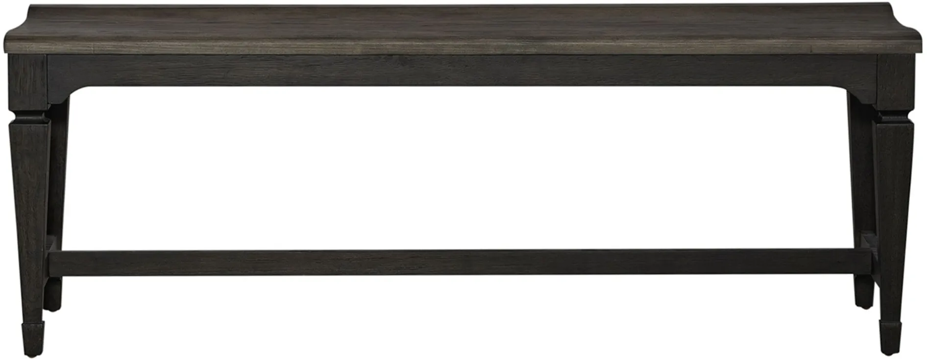 Allyson Park Bench in Wirebrushed Black Forest by Liberty Furniture