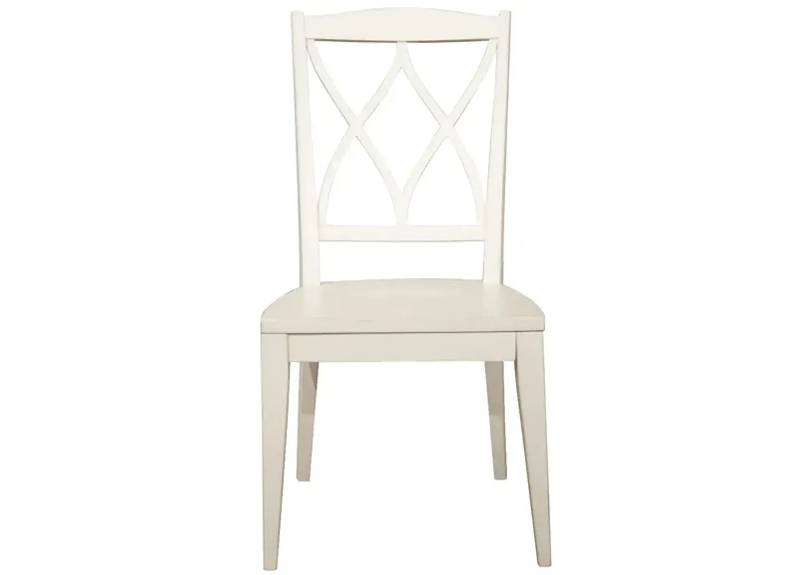 Myra Double X-Back Dining Chair in Paperwhite by Riverside Furniture