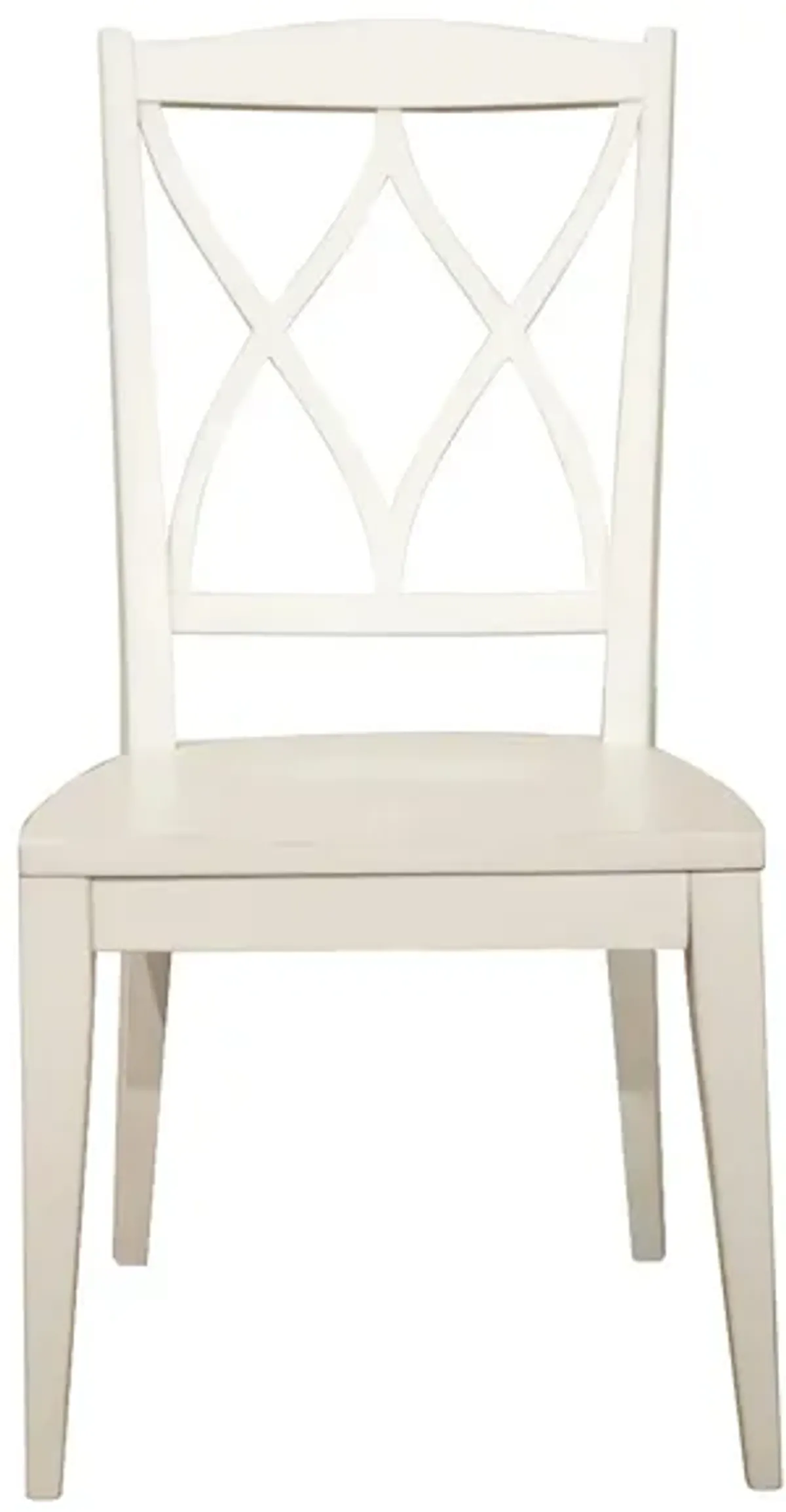 Myra Double X-Back Dining Chair in Paperwhite by Riverside Furniture