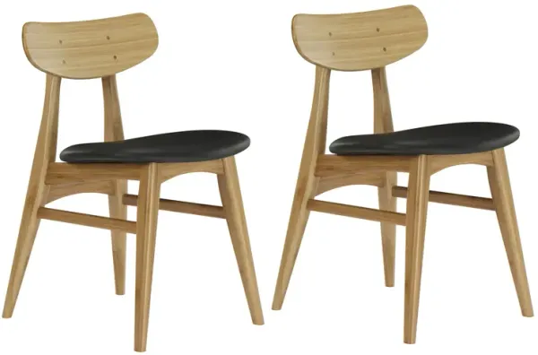 Cassia Dining Chair With Leather Seat -2pk