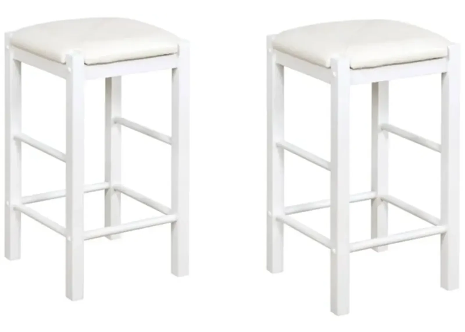 Lorain Counter Stools - Set of Two in White by Linon Home Decor