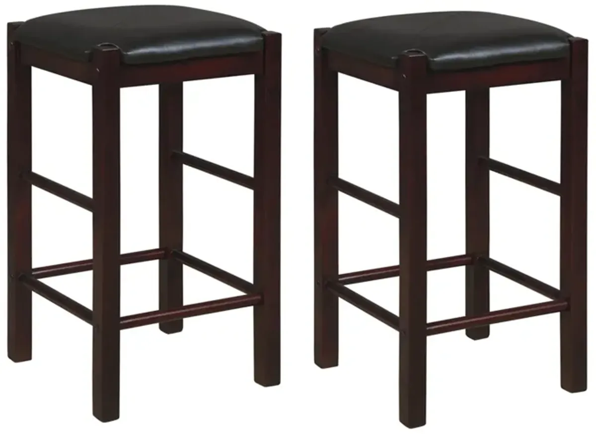 Lorain Counter Stools - Set of Two in Espresso by Linon Home Decor