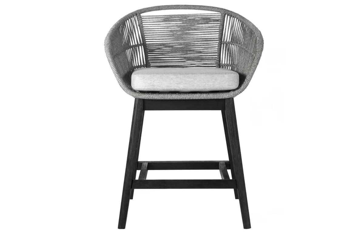 Tutti Frutti Outdoor Counter Stool in Gray by Armen Living