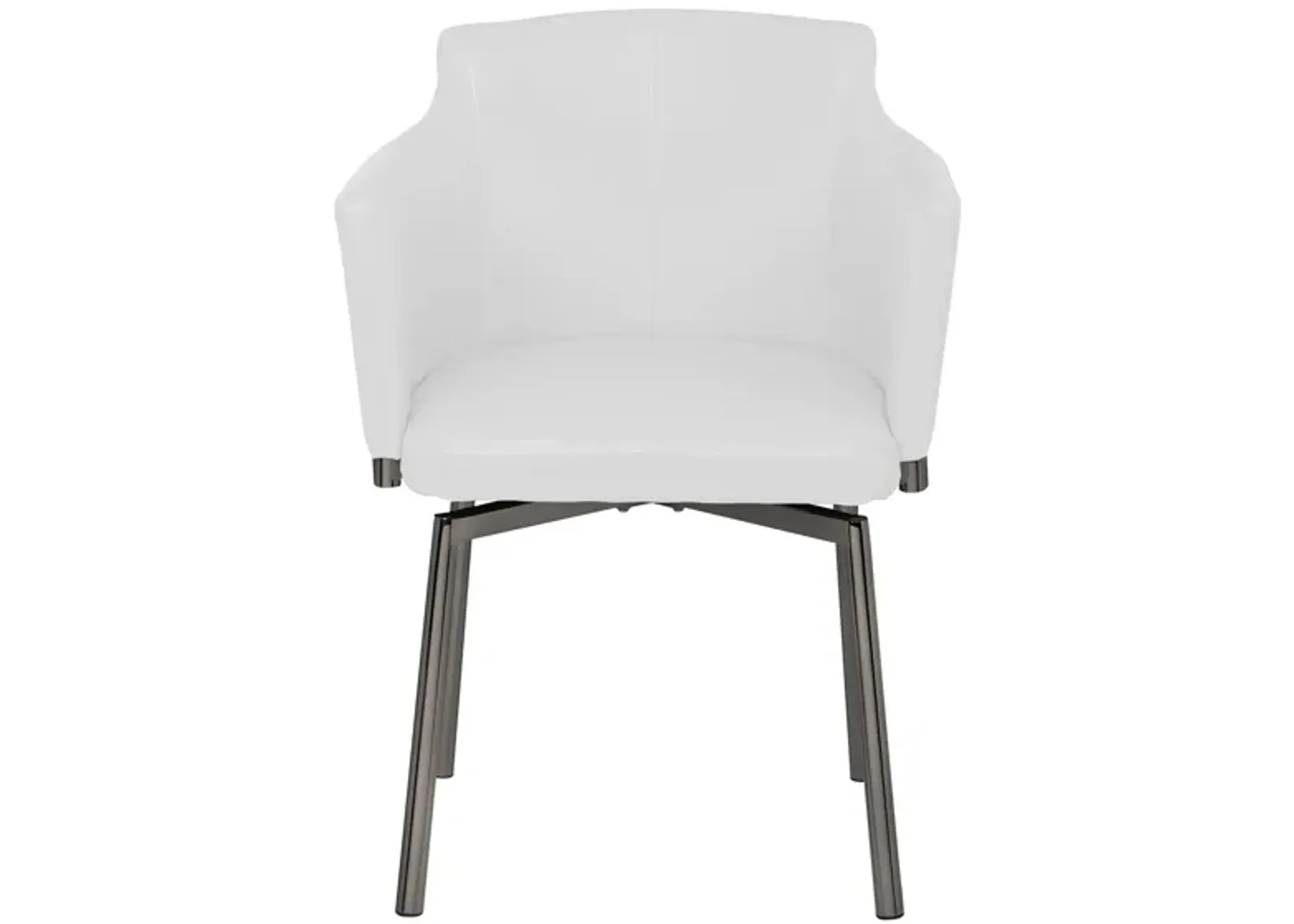 Dusty Arm Chair- Set of 2 in White by Chintaly Imports