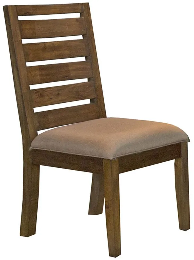 Anacortes Upholstered Side Chair in Salvage Mahogany by A-America