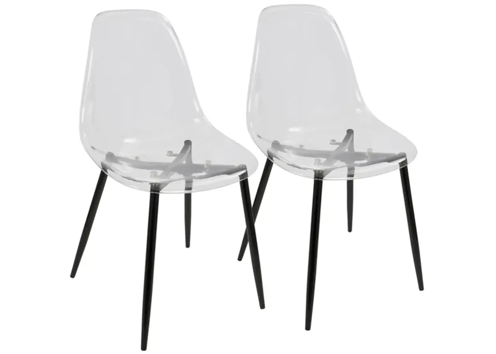 Clara Dining Chair - Set of 2 in Black by Lumisource