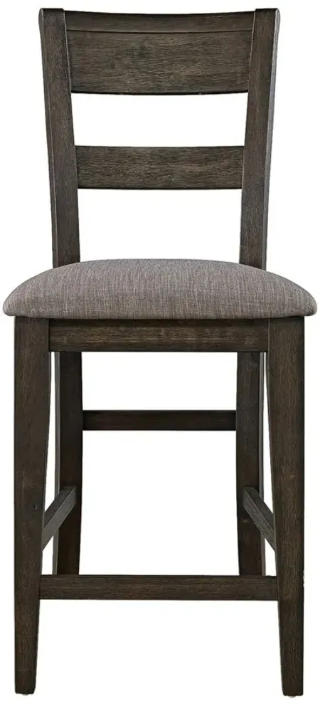 Double Bridge Counter Chair in Dark Brown by Liberty Furniture