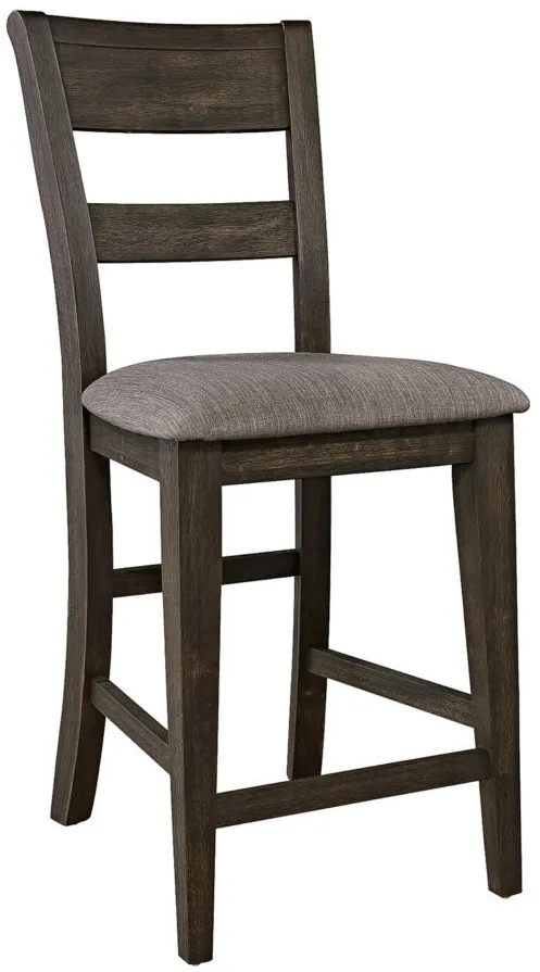Double Bridge Counter Chair in Dark Brown by Liberty Furniture
