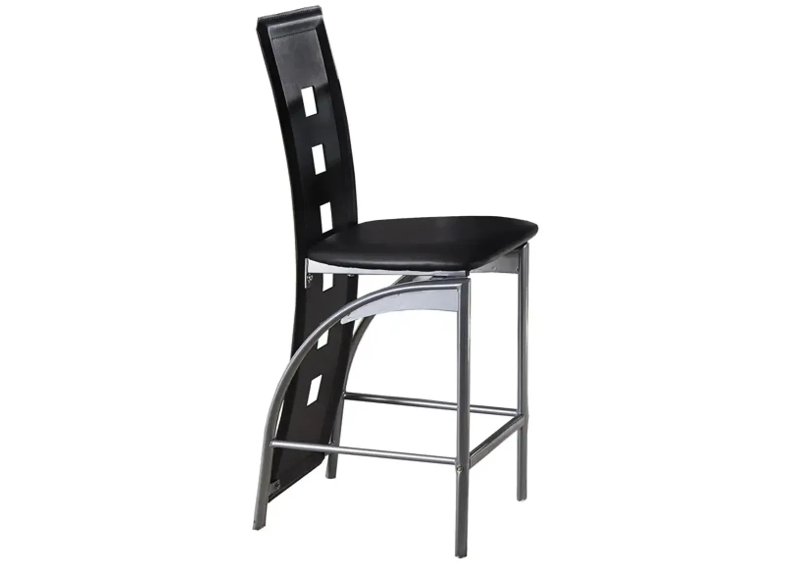 Kooning Counter Height Chair in Black and Silver by Homelegance