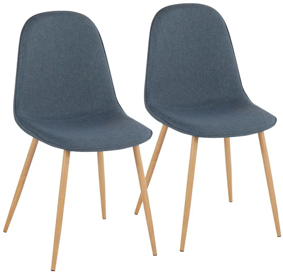 Pebble Chair - Set of 2 in Blue by Lumisource