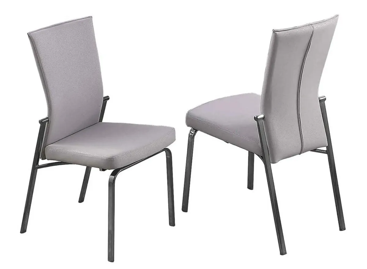 Motion Side Chair- Set of 2 in Gray by Chintaly Imports