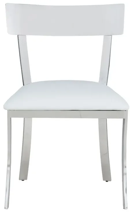 Maiden Side Chair - Set of 2 in White by Chintaly Imports