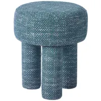 Claire Knubby Stool in Teal by Tov Furniture