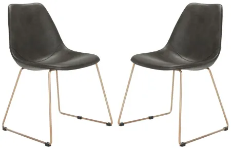 Dorian Accent Chair in Grey / Copper by Safavieh