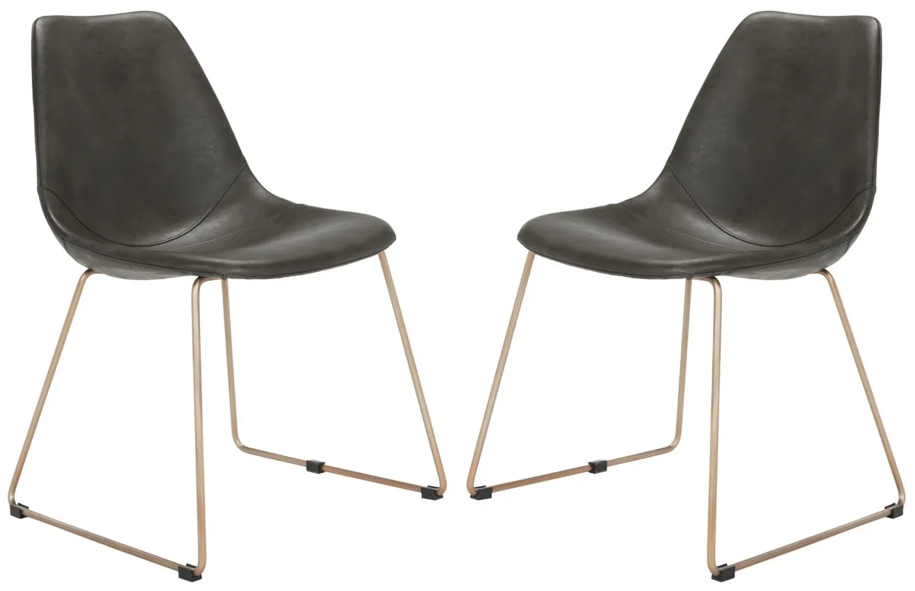 Dorian Accent Chair in Grey / Copper by Safavieh