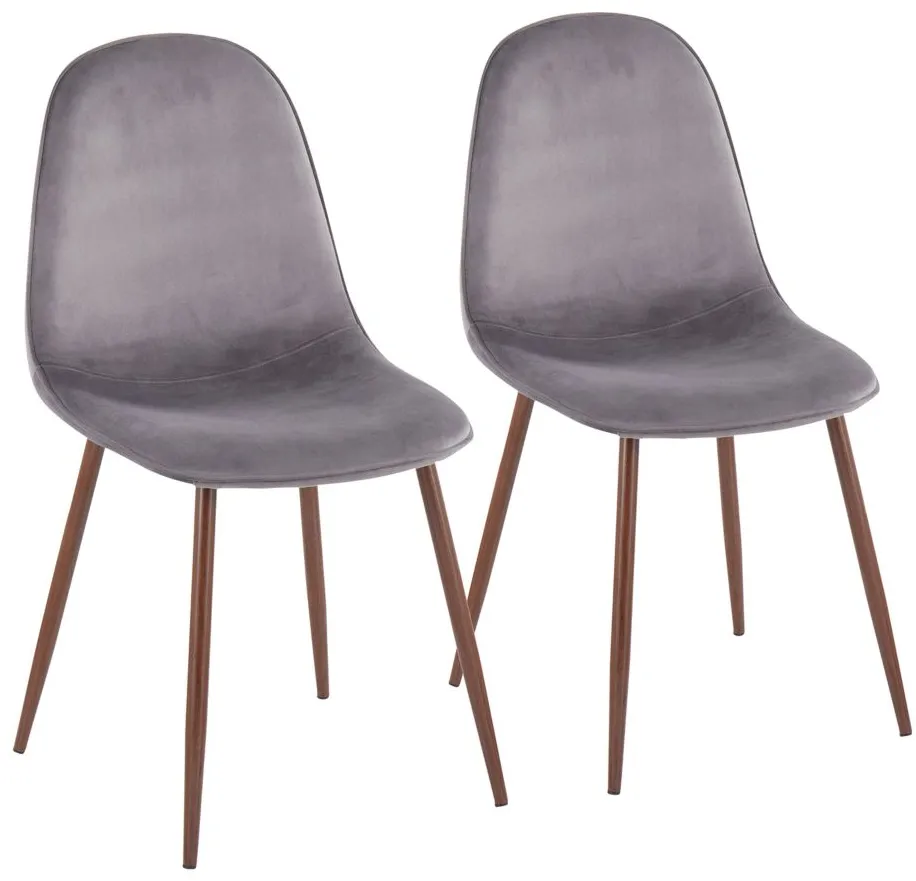 Pebble Chair - Set of 2 in Gray by Lumisource