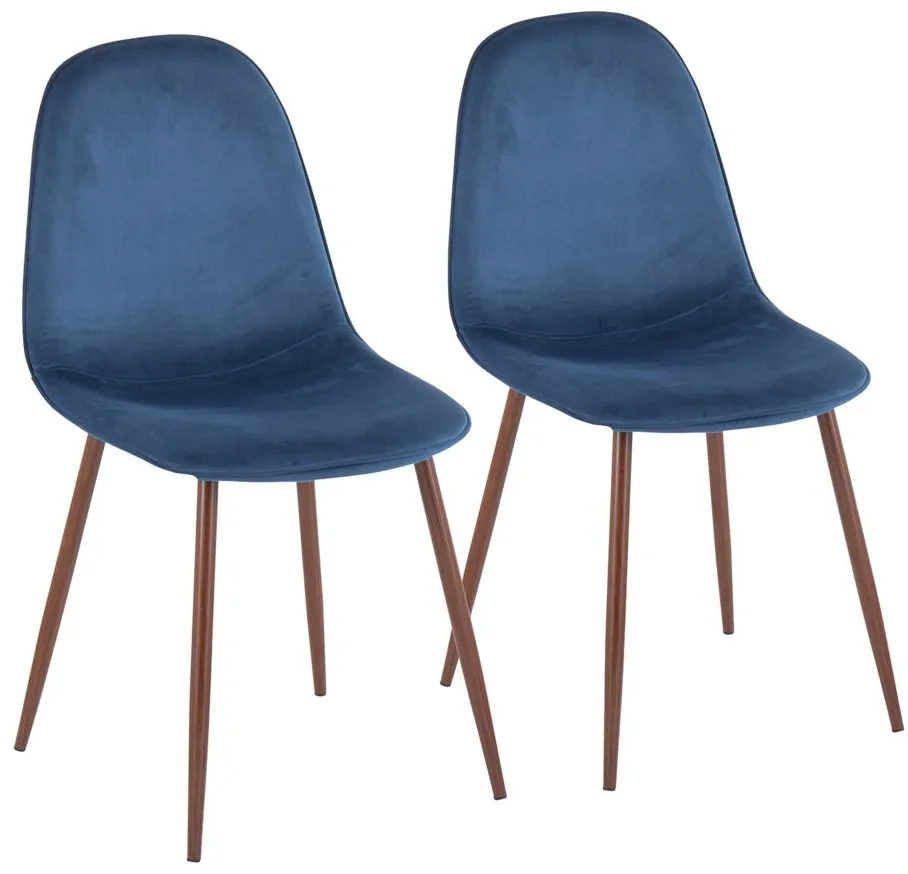 Pebble Chair - Set of 2 in Blue by Lumisource