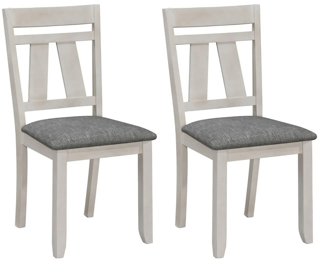 Maribelle Dining Chair: Set of 2 in Gray/White by Crown Mark