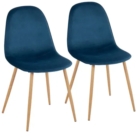 Pebble Chair - Set of 2 in Blue by Lumisource
