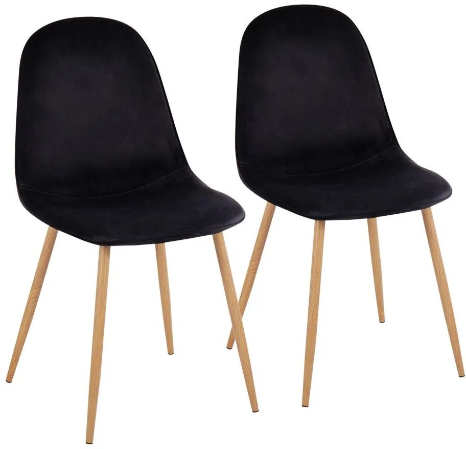 Pebble Chair - Set of 2 in Black by Lumisource