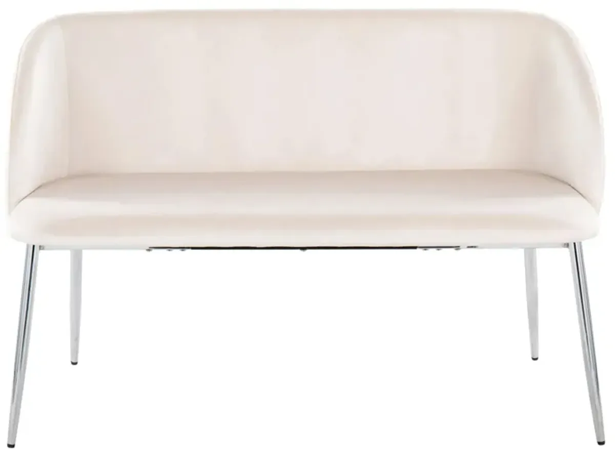 Fran Bench in Cream by Lumisource