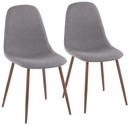 Pebble Dining Chair - Set of 2 in Gray by Lumisource