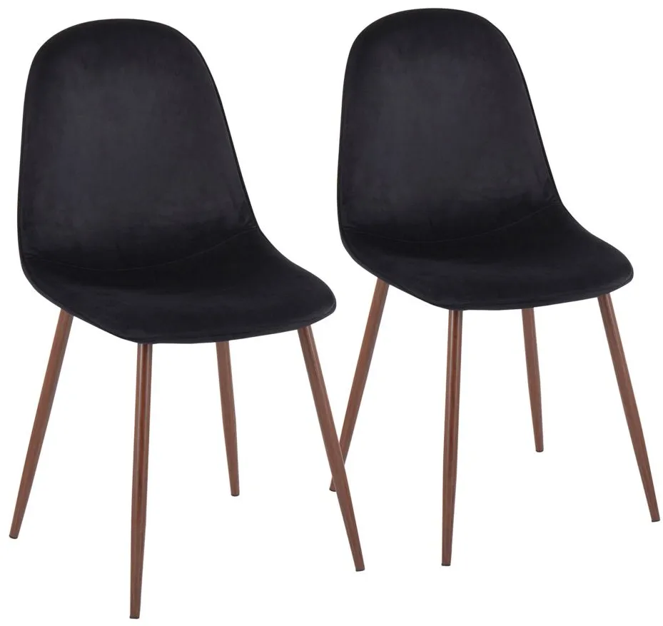 Pebble Dining Chair - Set of 2 in Black by Lumisource