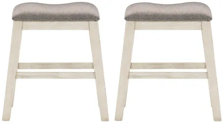 Napa Counter Height Stool: Set of 2 in Antique white by Bellanest