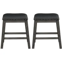 Napa Counter Height Stool: Set of 2 in Gray by Bellanest