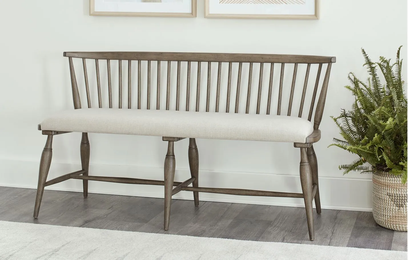 Americana Farmhouse Bench in Dusty Taupe by Liberty Furniture