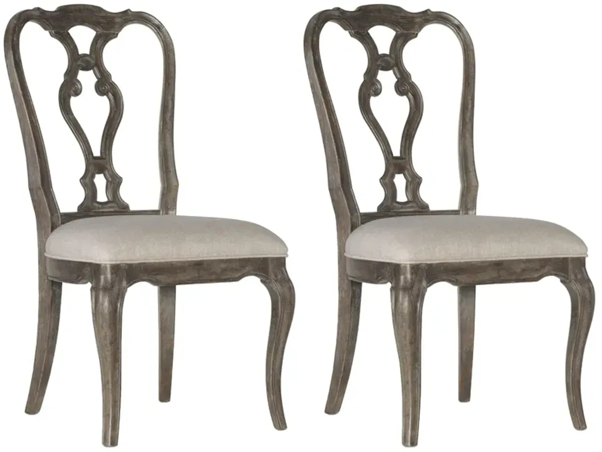 Traditions Side Chair-Set of 2 in Rich Brown by Hooker Furniture