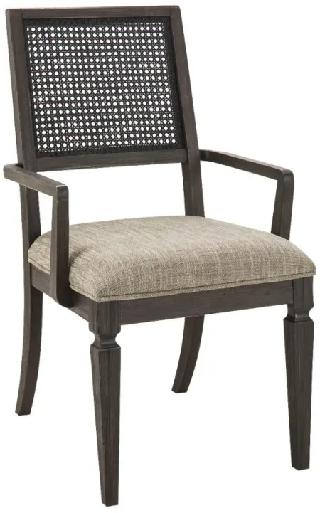 Dutton Panel Back Arm Chair in Blackstone by Liberty Furniture