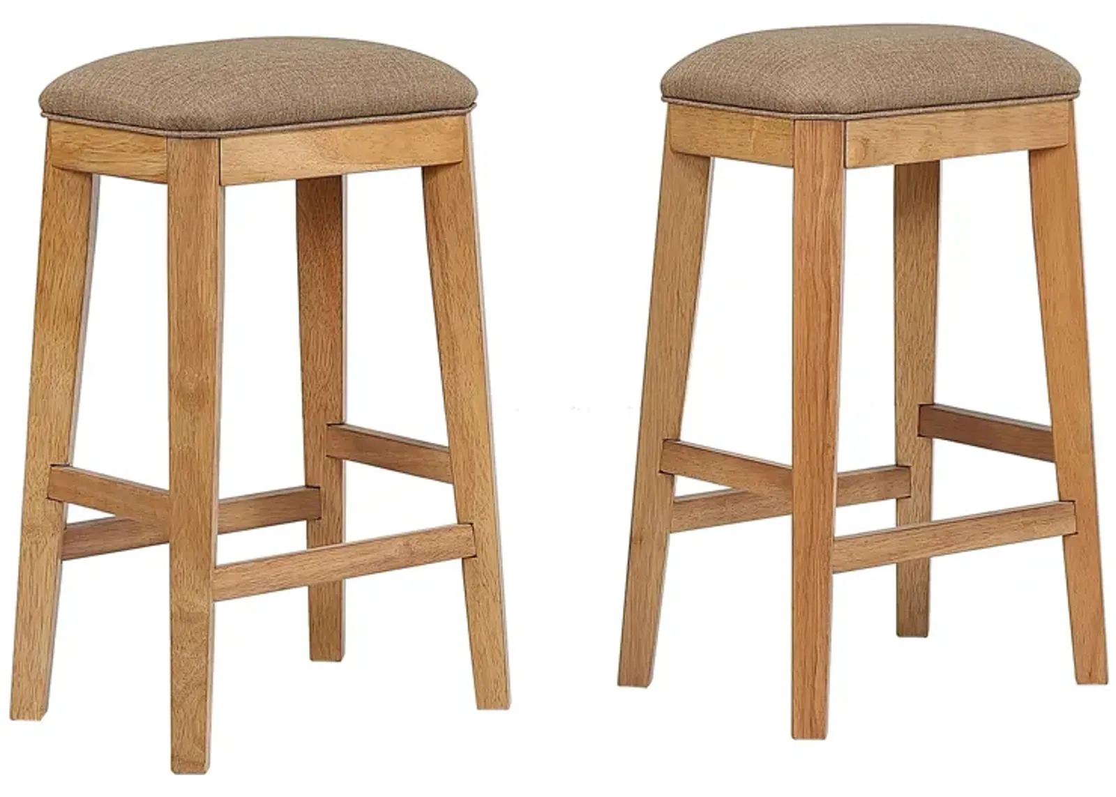 Logans Edge Saddle Stool Set of 2 in Natural Wood by ECI