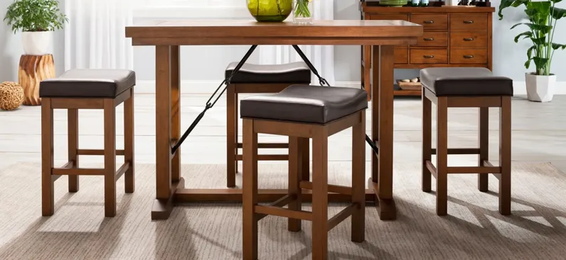 Fenwick Counter-Height Stool in Dark Brown by Bellanest