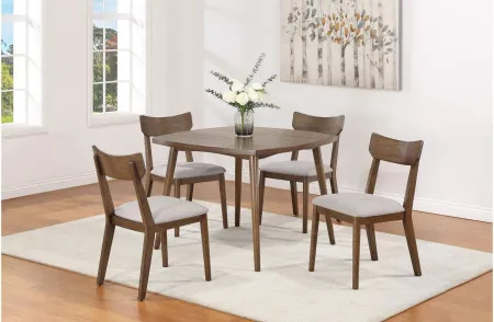 Weldon Side Chair Set in Brown / off-white by Crown Mark