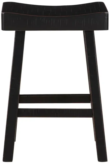 Oxton 24" Stool- Set of 2 in Black by Homelegance