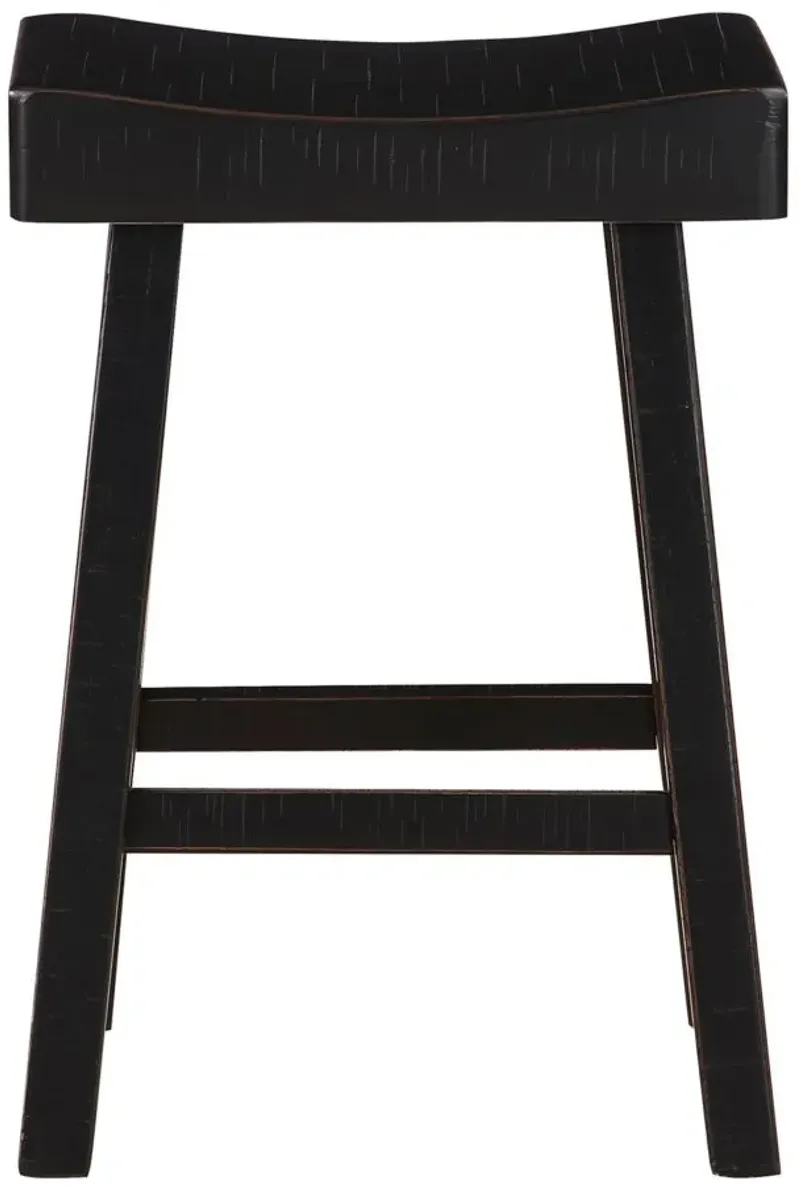 Oxton 24" Stool- Set of 2 in Black by Homelegance