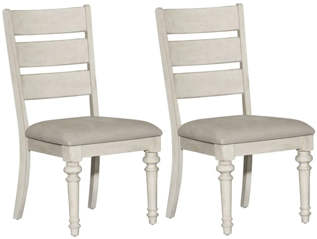 Gilchrist Ladder Back Dining Chair-Set of 2 in White by Liberty Furniture