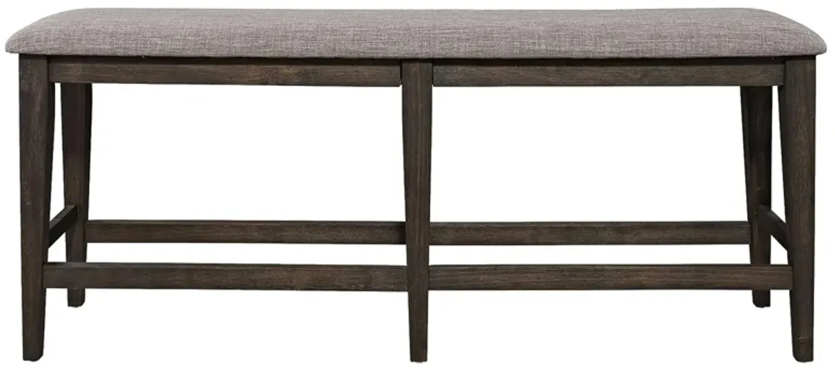 Double Bridge Counter Bench in Dark Brown by Liberty Furniture